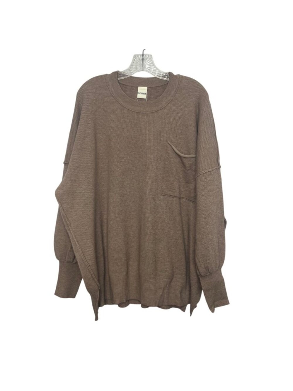 LCRRRN Oversized Knit Sweater XXL Tan New Pocket Cozy Winter